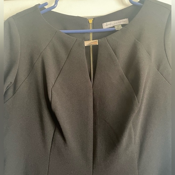 Danny and Nicole Petite Black Fit And Flare Dress. New With Tags. - Picture 3 of 7